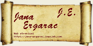 Jana Ergarac vizit kartica